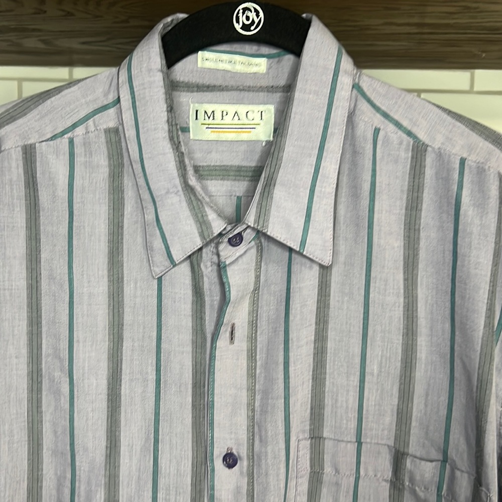 Vintage Impact Men's XL Multicolor Long Sleeve Button Down Shirt